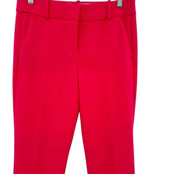 J. Crew Cameron Slim Cropped Pant in Four-Season Stretch Bright Rose Pink Size 4 - Picture 4 of 14